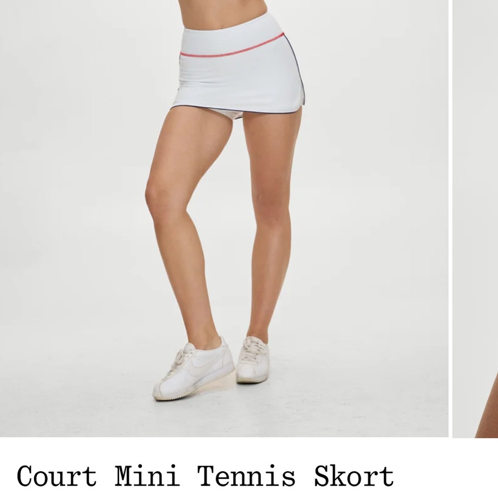 Frankie's Bikinis White Tennis Skort